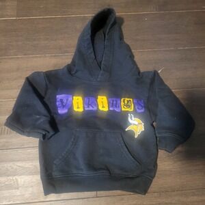 Reebok Kids Hoodie Minnesota Vikings Long Sleeve Pullover Grey Purple 2T